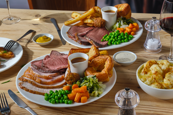 sunday roast turkey plated